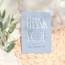 サムシング ブルー | エレガント フラワー ブライダル シャワー サンキューカード