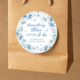 サムシング ブルー エレガント ブライダル シャワー ラウンドシール