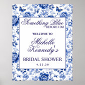 サムシング ブルー ビフォア アイ ドゥ フラワーブライダルシャワー ポスター (正面)