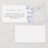 サムシング ブルー フラワー カスタム 封入カード エンクロージャーカード (正面/裏面)