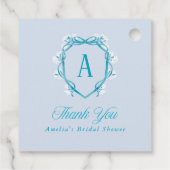 サムシング ブルー 感謝祭 花のブライダルシャワー フェイバータグ (裏面)