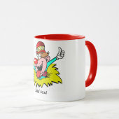 サムスアップ、おもしろいピエロテンプレート、 マグカップ (正面右)