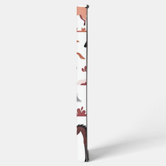 サムスンの電話ケースと抽象芸術馬の画像。 SAMSUNG GALAXYケース (左側面)