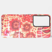 サムスンギャラクシス21ケースレトロフラワーデザイン SAMSUNG GALAXYケース (左側面)