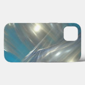 サムスンギャラクシーの抽象芸術ブルーと銀ケース Case-Mate iPhoneケース (裏面 (横))