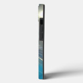 サムスンギャラクシーの抽象芸術ブルーと銀ケース Case-Mate iPhoneケース (裏面 / 左)