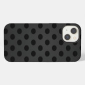 サムスンギャラクシーノート4ケース黒い水玉 iPhoneケース (裏面横)