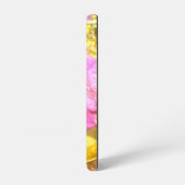 サムスンギャラクシー21ケースパープルフラワースタイルデザイン SAMSUNG GALAXYケース (左側面)