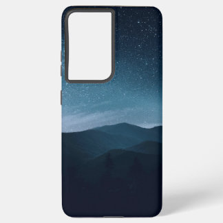 サムスンギャラクシーS21アルターケースと星空オーバー SAMSUNG GALAXY S21 ULTRAケース