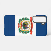 サムスンギャラクシーS21ウェストバージニア州旗 SAMSUNG GALAXYケース (裏面横)