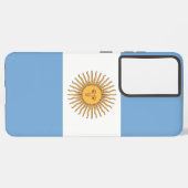 サムスンギャラクシーS21ウルトラケースとアルゼンチン国旗 SAMSUNG GALAXYケース (左側面)