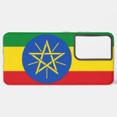 サムスンギャラクシーS21ウルトラケースとエチオピア国旗 SAMSUNG GALAXYケース (左側面)