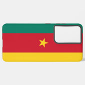 サムスンギャラクシーS21ウルトラケースとカメルーン国旗 SAMSUNG GALAXYケース (左側面)