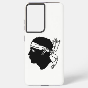 サムスンギャラクシーS21ウルトラケースとコルシカ国旗 SAMSUNG GALAXY S21 ULTRAケース