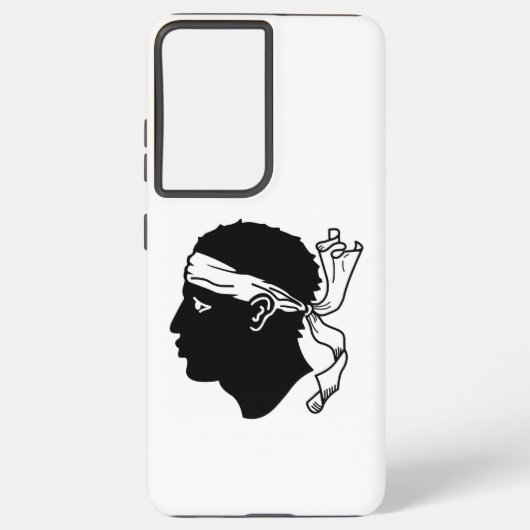 サムスンギャラクシーS21ウルトラケースとコルシカ国旗 SAMSUNG GALAXYケース (裏面)