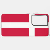サムスンギャラクシーS21ウルトラケースとデンマーク国旗 SAMSUNG GALAXYケース (左側面)