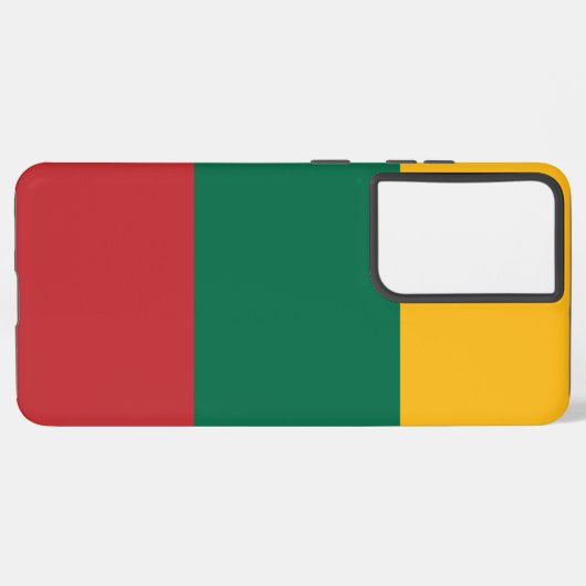 サムスンギャラクシーS21ウルトラケースとリトアニア国旗 SAMSUNG GALAXYケース (左側面)