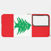 サムスンギャラクシーS21ウルトラケースとレバノン国旗 SAMSUNG GALAXYケース (左側面)