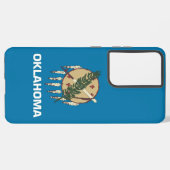 サムスンギャラクシーS21ウルトラケースオクラホマ州旗 SAMSUNG GALAXYケース (左側面)