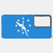 サムスンギャラクシーS21ウルトラケースコーパスクリスティ国旗 SAMSUNG GALAXYケース (左側面)