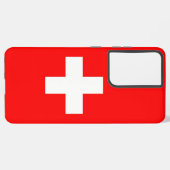 サムスンギャラクシーS21ウルトラケーススイス国旗 SAMSUNG GALAXYケース (左側面)