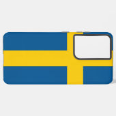 サムスンギャラクシーS21ウルトラケーススウェーデン国旗 SAMSUNG GALAXYケース (左側面)