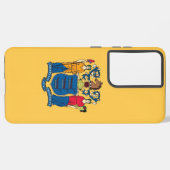 サムスンギャラクシーS21ウルトラケースニュージャージー州旗 SAMSUNG GALAXYケース (左側面)