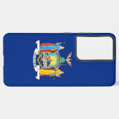 サムスンギャラクシーS21ウルトラケースニューヨーク国旗 SAMSUNG GALAXYケース (左側面)