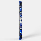 サムスンギャラクシーS21ウルトラケースブルーホワイトカラー SAMSUNG GALAXYケース (右側面)