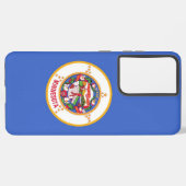 サムスンギャラクシーS21ウルトラケースミネソタ国旗 SAMSUNG GALAXYケース (左側面)