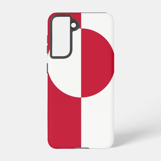 サムスンギャラクシーS21グリーンランド国旗 SAMSUNG GALAXYケース (裏面)