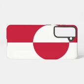 サムスンギャラクシーS21グリーンランド国旗 SAMSUNG GALAXYケース (裏面横)