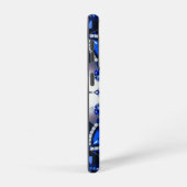 サムスンギャラクシーS21ケースブルーホワイトカラー SAMSUNG GALAXYケース (右側面)