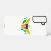 サムスンギャラクシーS21ケースヴァージン諸島国旗 SAMSUNG GALAXYケース (裏面横)