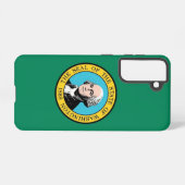 サムスンギャラクシーS21ケース国旗ワシントン州 SAMSUNG GALAXYケース (裏面横)