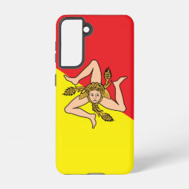 サムスンギャラクシーS21ケース国旗、シチリア、イタリア SAMSUNG GALAXY S21ケース