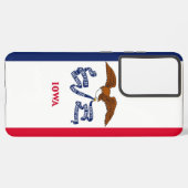 サムスンギャラクシーS21プラスアイオワ州旗 SAMSUNG GALAXYケース (裏面横)