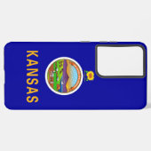 サムスンギャラクシーS21プラスカンザス州旗 SAMSUNG GALAXYケース (裏面横)