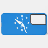 サムスンギャラクシーS21プラスケースコーパスクリスティ国旗 SAMSUNG GALAXYケース (裏面横)