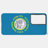 サムスンギャラクシーS21プラスケースサウスダコタ州旗 SAMSUNG GALAXYケース (裏面横)