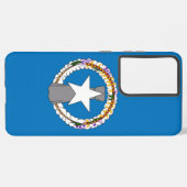 サムスンギャラクシーS21プラスケースノーザンマリアナ国旗 SAMSUNG GALAXYケース (裏面横)