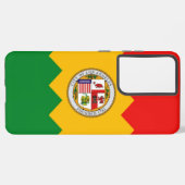 サムスンギャラクシーS21プラスケースロサンゼルス国旗 SAMSUNG GALAXYケース (裏面横)