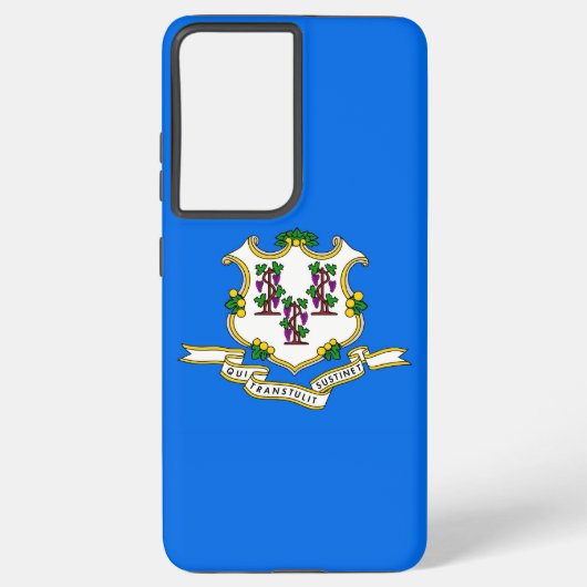サムスンギャラクシーS21プラスコネチカット州旗 SAMSUNG GALAXYケース (裏面)