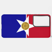 サムスンギャラクシーS21プラステキサス州ダラス州旗 SAMSUNG GALAXYケース (裏面横)