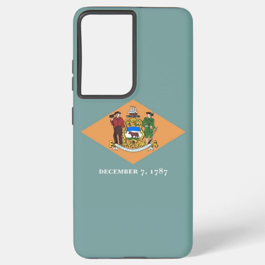 サムスンギャラクシーS21プラスデラウェア州旗 SAMSUNG GALAXYケース (裏面)