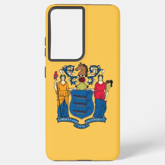 サムスンギャラクシーS21プラスニュージャージー州旗 SAMSUNG GALAXYケース (裏面)