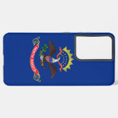 サムスンギャラクシーS21プラスノースダコタ州旗 SAMSUNG GALAXYケース (裏面横)
