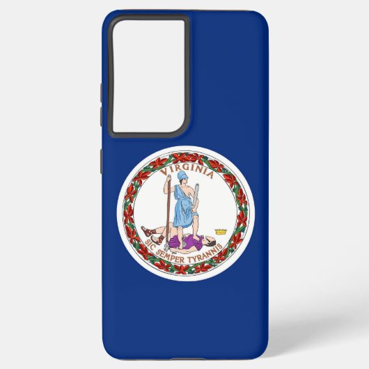 サムスンギャラクシーS21プラスバージニア州旗 SAMSUNG GALAXYケース (裏面)