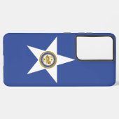 サムスンギャラクシーS21プラスヒューストン州旗 SAMSUNG GALAXYケース (裏面横)