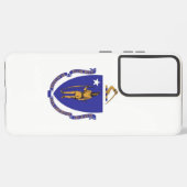 サムスンギャラクシーS21プラスマサチューセッツ州旗 SAMSUNG GALAXYケース (裏面横)